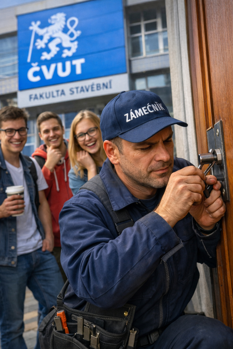 zabouchnutý klíč v zámku